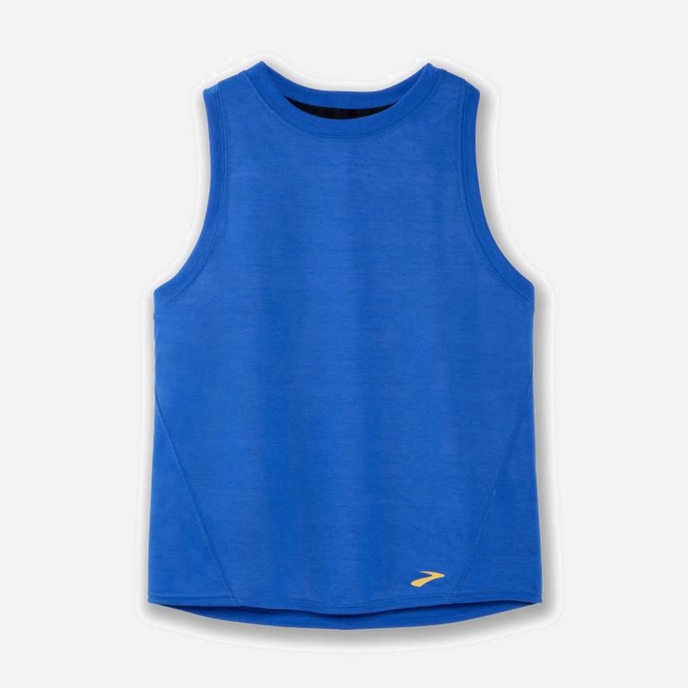 Brooks Distance NZ - Women's Running Tank Top - Blue Bolt (42851-DAOB)